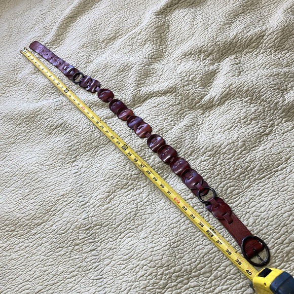 Combination leather and chain-link belt - Picture 3 of 4